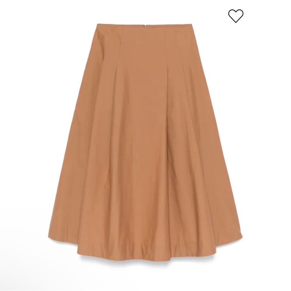 Storia A-Line Midi Skirt in terracotta